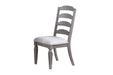 Light Grey Contemporary Style Side Chairs Set of 2pc Wooden Frame Ladder Back Design Dining Room Furniture - DTYStore