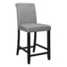 Counter Height Chairs Set of 2 Black Finish Upholstered Gray Padded Seat Back Transitional Dining Kitchen Wooden Furniture - DTYStore