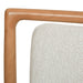 Scandi Upholstered Natural Light Brown Wood Dining Chair, Set of 2, White Pepper Stain Resistant High Performance Polyester - DTYStore