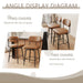 360 ° Rotating Bar Chair Bar Stool bar stools set of 2 piece set with leather cushions and iron brackets, suitable for various places such as home kitchens, restaurants, offices, etc. - DTYStore