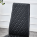 Modern Style Dining Chairs Set of 6 in Black, Essential for Minimalist Homes.Meeting Family Dining Needs,PU Material Seat,Silver Metal Legs,Blending into Various Home Environments.W1151107275 - DTYStore