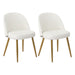 PU dining chair, metal leg without armrest, suitable for dining room, living room, kitchen,set of 2 - DTYStore