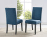 Biony Fabric Dining Chairs with Nailhead Trim, Set of 2, Blue - DTYStore