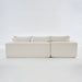 108*68 inch extra-deep modular sofa, cloud sofa, 4-person sofa, sitting and sleeping, living room Chenille modular sofa, no need to assemble, white - DTYStore