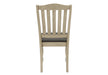 Dining Chair, 39' Height, Set Of 2, Upholstered, Dining Room, Kitchen, Side, Antique Grey, Grey Fabric, Wood Legs, Transitional - DTYStore