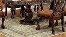 Formal Majestic Traditional Dining Chairs Cherry Solid wood Fabric Seat Intricate Carved Details Set of 2 Side Chairs - DTYStore
