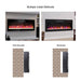 50 inch recessed ultra thin tempered glass front wall mounted electric fireplace with remote and multi color flame & emberbed, LED light heater - DTYStore