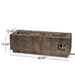 48" Outdoor 50,000 BTU Rectangular Iron Propane Fire Pit, Brown Wood Pattern (Tank Cover not Included) - DTYStore