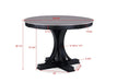 1pc Contemporary Light Gray Round Dining Table Black Base Wooden Dining Room Furniture Grey Black Finish Default -DTYStore