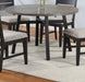 1pc Contemporary Light Gray Round Dining Table Black Base Wooden Dining Room Furniture Grey Black Finish Default -DTYStore