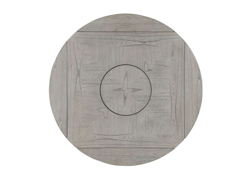 1pc Farmhouse Contemporary Counter Height Table with Storage Single Pedestal Round Black Gray Natural Grain Integrated Turntable Drop Leaves and Built-in Shelving Default -DTYStore