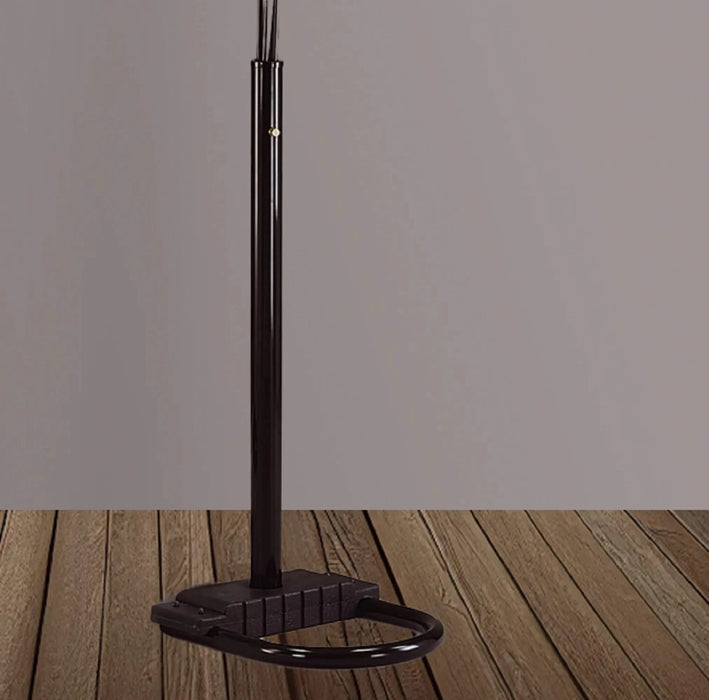 1pc Modern Design Classic Luxury Sleek Multi-head Floor Arc Lamp Half Moon Radiant Crystal-encrusted Sleek Metallic Stems Living Room Black Arc Lamp Default -DTYStore