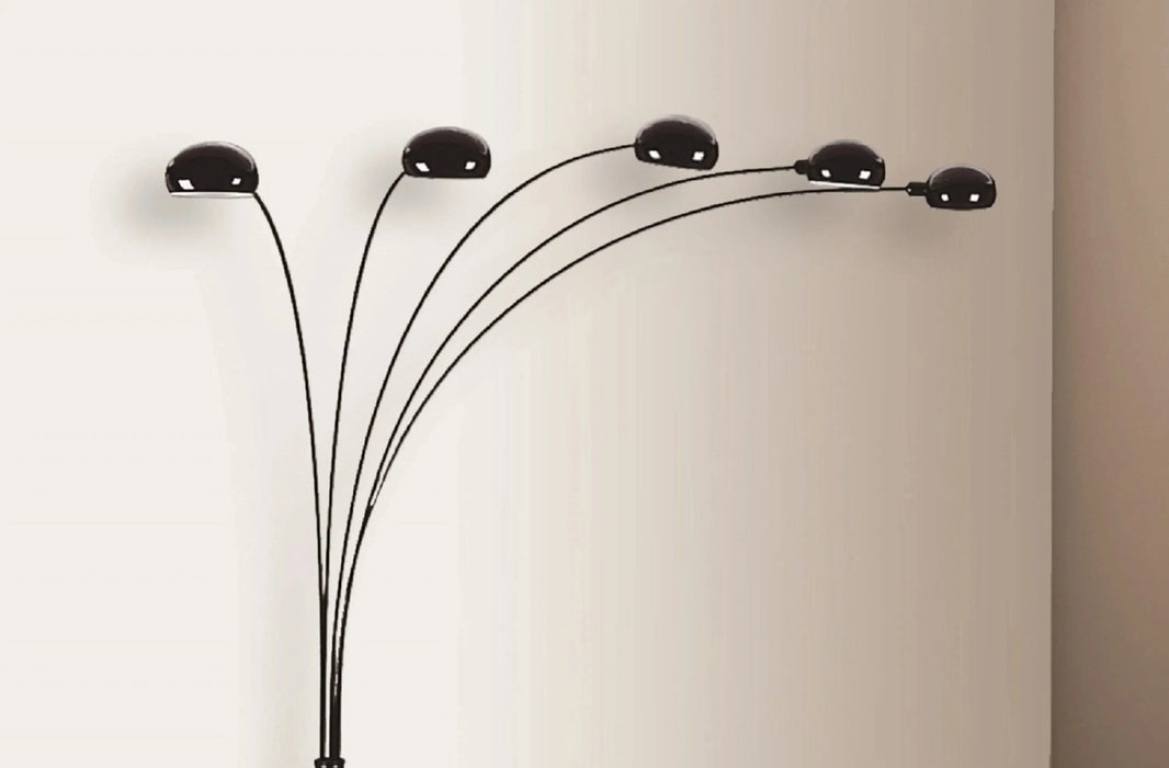 1pc Modern Design Classic Peacock Shade 82' Floor Lamp Black Living Room Default -DTYStore