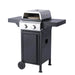 2-Burner Propane Gas BBQ Grill, Pizza Box, 24600BTU Output With Wire Enamel Cooking Grids For Outdoor Barbecue, Foldable Side Table, Hanging Basket, Stainless Steel Default -DTYStore