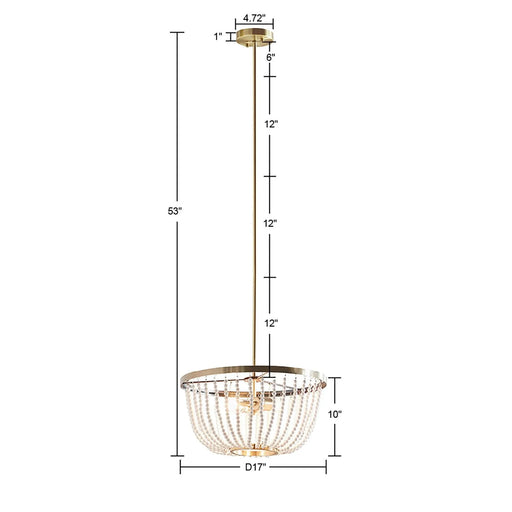 2-Light Beaded Chandelier Default -DTYStore