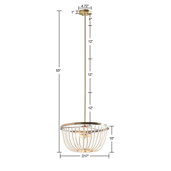 2-Light Beaded Chandelier Default -DTYStore