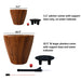 2-Pack 10 in.Dark Wood Plastic Self-watering Planter Pot Default -DTYStore