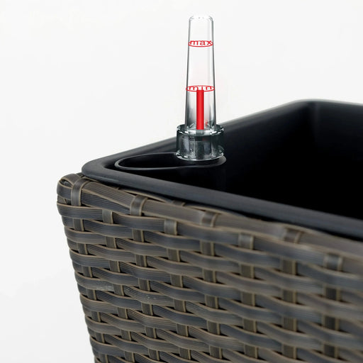 2-Pack Self-watering Planter - Hand Woven Wicker - Square - Expresso Default -DTYStore