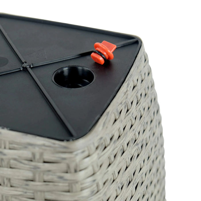 2-Pack Self-watering Planter - Hand Woven Wicker - Thin Square Default -DTYStore