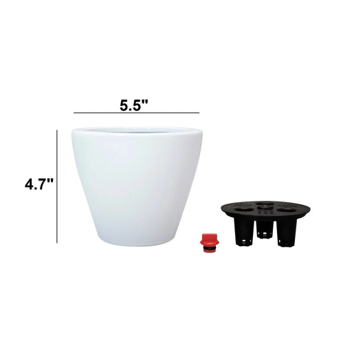 2-Pack Smart Self-watering Planter Pot for Indoor and Outdoor - White - Round Cone Default -DTYStore