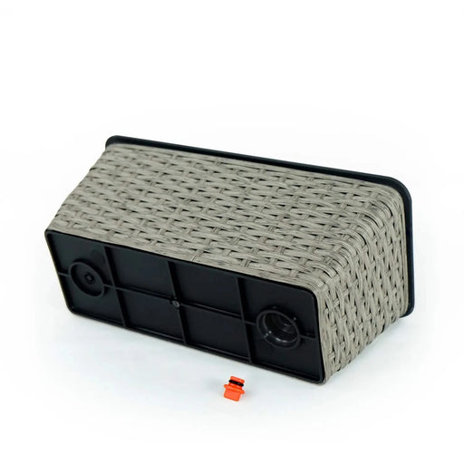 2-Pack Smart Self-watering Rectangle Planter for Indoor and Outdoor - Hand Woven Wicker - Gray Default -DTYStore