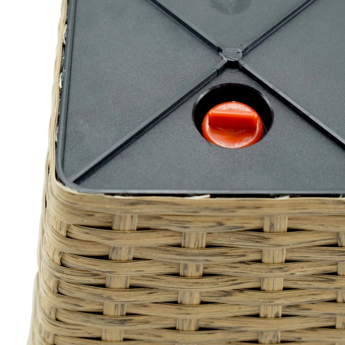 2-Pack Smart Self-watering Square Planter for Indoor and Outdoor - Hand Woven Wicker - Brown Default -DTYStore