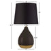 2-Tone Ceramic Table Lamp Set of 2 Black/Gold See below Default -DTYStore