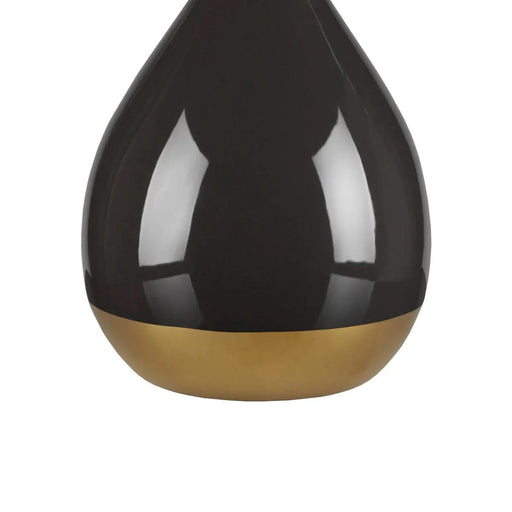 2-Tone Ceramic Table Lamp Set of 2 Black/Gold See below Default -DTYStore