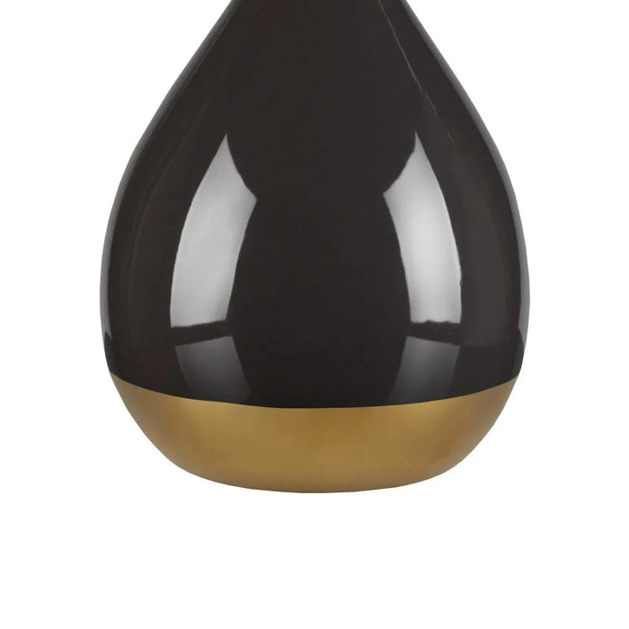 2-Tone Ceramic Table Lamp Set of 2 Black/Gold See below Default -DTYStore