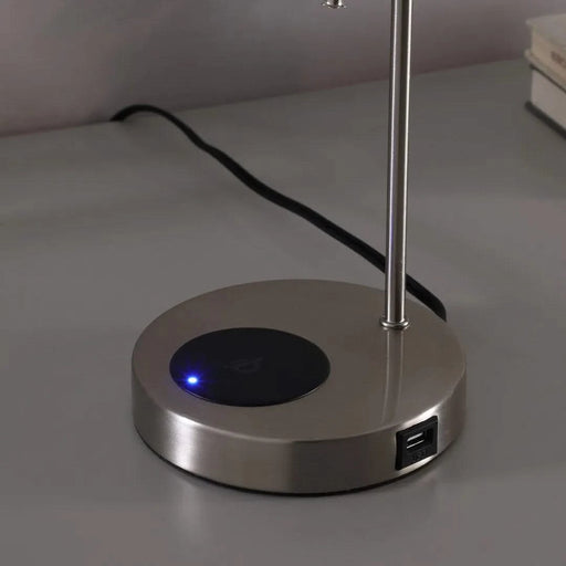 20-Inch Shelby Modern Craft Table Lamp w/ USB / Charging Station Default -DTYStore