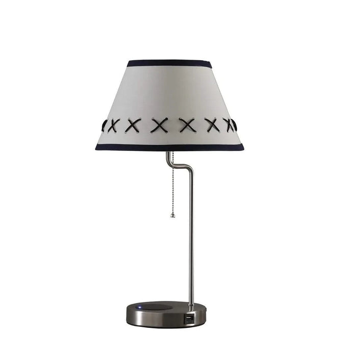 20-Inch Shelby Modern Craft Table Lamp w/ USB / Charging Station Default -DTYStore