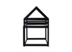 Twin over Twin Rubber Wood Floor Bunk Bed, with ladder,Guardrails,House-Shaped-Bunk Bed, Black - DTYStore