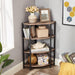 4-Tier Corner Open Shelf,Bookcase Freestanding Shelving Unit,Plant Stand Small Bookshelf for Living Room, Home Office, Kitchen, Small Space - DTYStore