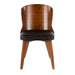 Bocello Mid-Century Chair in Walnut and Black Faux Leather by LumiSource - DTYStore