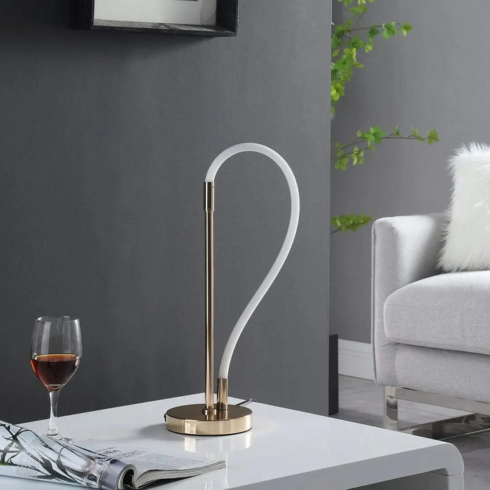 20.5' In Elastilight Led Tube W/ Magnetic End Contemporary Rose Gold Table Lamp Default -DTYStore