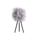 20.5' In Soft Gray Feather Shade Modern Tripod Metal Table Lamp Default -DTYStore