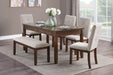 Chenille Upholstered Chairs Set of 2 Dark Cherry Finish Wood Frame Tufted Back Dining Chairs for Kitchen Funiture - DTYStore