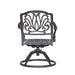 Patio Outdoor Aluminum Dining Swivel Rocker Chairs With Cushion, Set of 2, Navy Blue - DTYStore