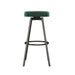 Modern Glam Upholstered Faux Velvet Bar Stool – Emerald - DTYStore