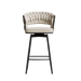 360°Swivel Bar Chairs set of 2, equipped with soft cushioned backrest counter stool, metal leg modern luxury kitchen chair, suitable for family dining, kitchen island - DTYStore
