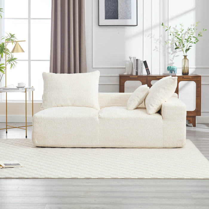 UNITED WE WIN Memory Foam 2-Seater Couch, No Installation & Easy to Transport, Deep Seat Modern Sofa with Chenille Fabric, Couch for Living Room, Bedroom, Apartment, Home Office