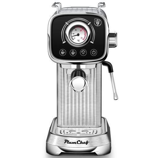 20 Bar Compact Espresso Machine with Milk Frother, Dual Shot Options, ESE Pod Compatibility, Temperature Display, Removable Water Tank for Cappuccino, Latte, & Macchiato at Home Default -DTYStore