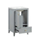 20' Bathroom Vanity with Sink, Bathroom Cabinet with Soft Closing Door, Storage Rack and A Drawer, Grey Default -DTYStore
