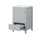 20' Bathroom Vanity with Sink, Bathroom Cabinet with Soft Closing Door, Storage Rack and A Drawer, Grey Default -DTYStore
