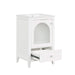 20' Bathroom Vanity with Sink, Bathroom Cabinet with Soft Closing Glass Door, A Drawer, White Default -DTYStore