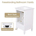20' Bathroom Vanity with Sink, Bathroom Cabinet with Two Doors, Magnetic Door Stopper and Adiustable Foot Pads, A Drawer, White Default -DTYStore