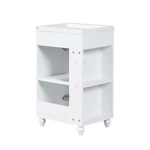 20' Bathroom Vanity with Sink, Bathroom Vanity Cabinet with Two-tier Shelf, Adjustable Shelf, Solid Wood and MDF, White(Old Sku:WF322518AAK) Default -DTYStore