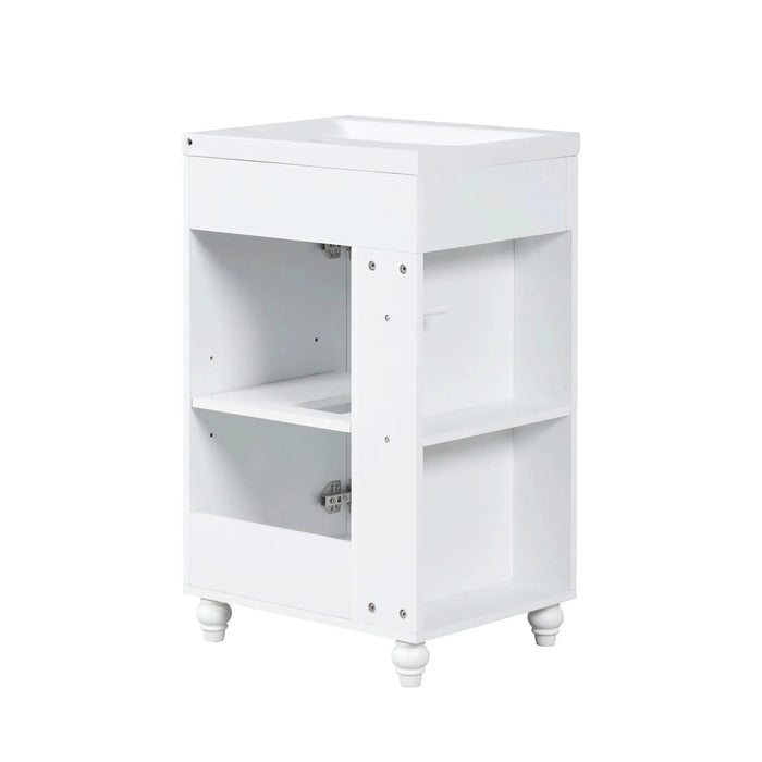 20' Bathroom Vanity with Sink, Bathroom Vanity Cabinet with Two-tier Shelf, Adjustable Shelf, Solid Wood and MDF, White(Old Sku:WF322518AAK) Default -DTYStore
