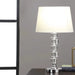 20' Crystal Round Stacked Cube Orbs Metal Table Lamp 'Adelaine', White Default -DTYStore