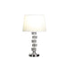 20' Crystal Round Stacked Cube Orbs Metal Table Lamp 'Adelaine', White Default -DTYStore